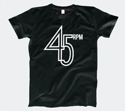 Camiseta 45 RPM Música Single Vinilo Disco de 7 Pulgadas Tocadiscos Tocadiscos Pop Rock GT058