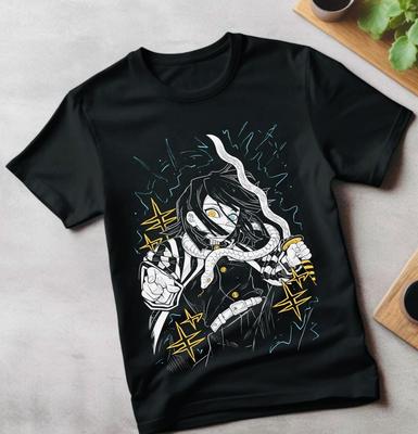 Muichiro Tokito Tričko Kimetsu no Yaiba Demon Slayer Anime Černé Tričko Všechny Velikosti