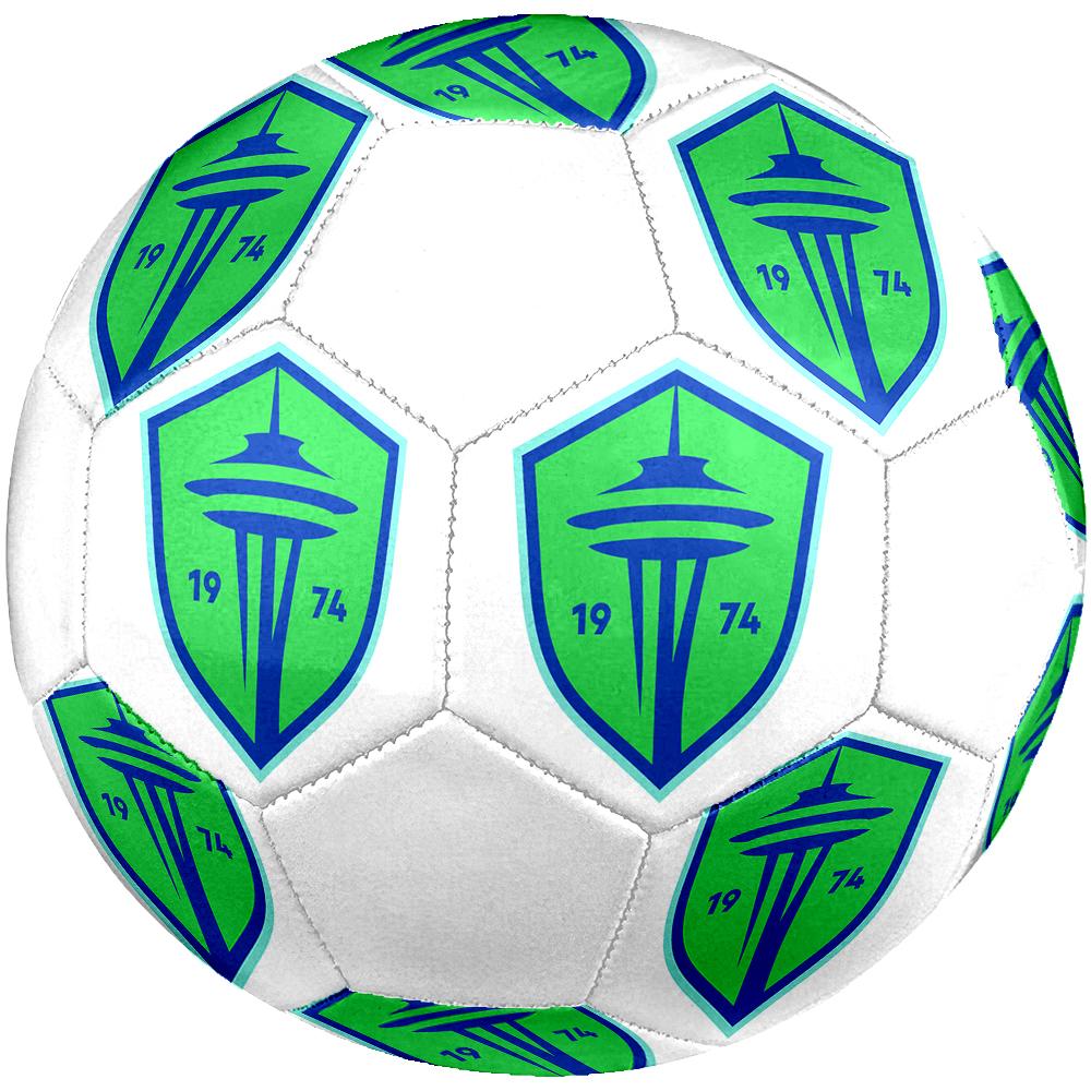 FC Seattle Sounders Soccer Ball, Colorful, Suitable for All Ages, Machine-stitched, PVC Material, Competition Grade, Durable and High Bounce