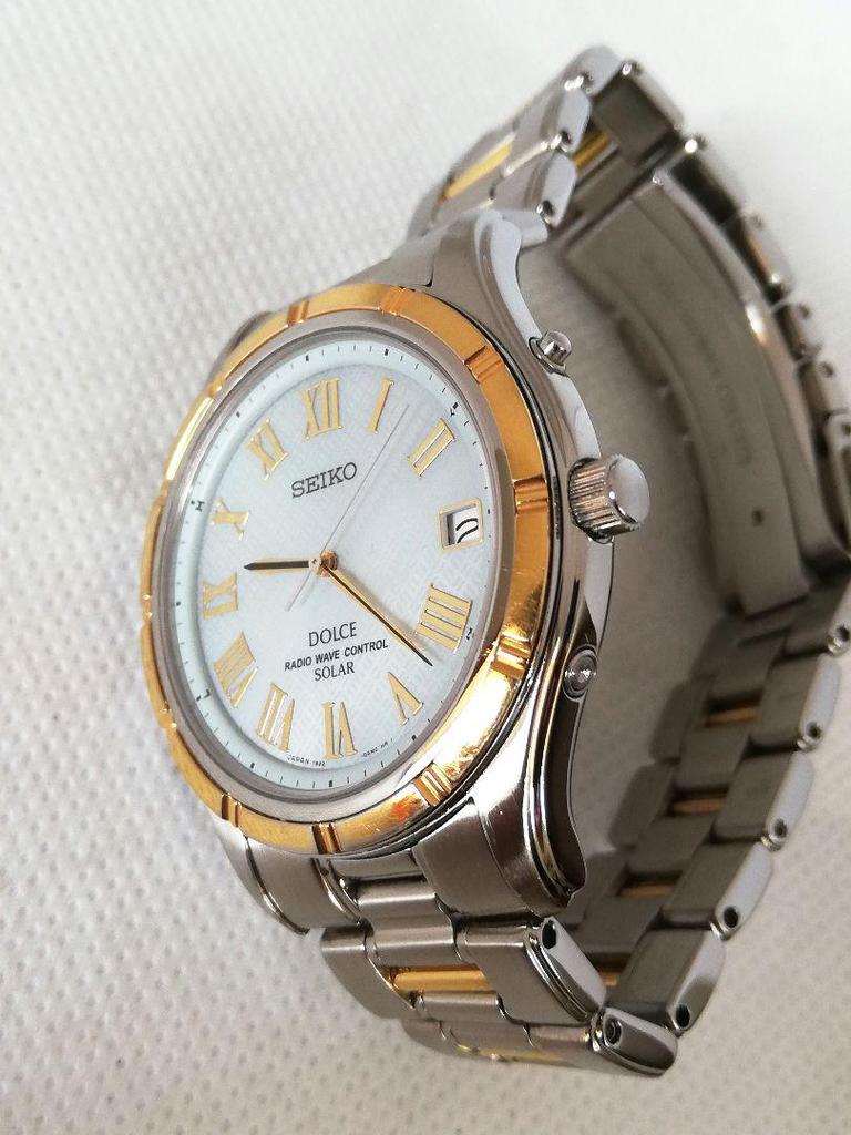 [USED] Radio-controlled solar watch, rare, Seiko Dolce 7B22-0AE0