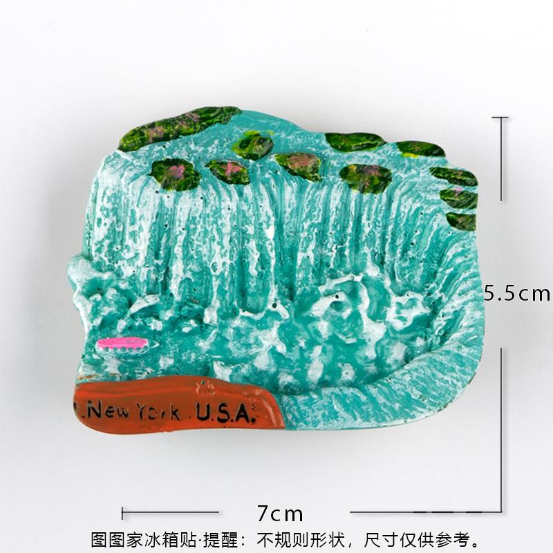 The United States 3d Refrigerator Sticker Travel Collection Souvenir New York Fridge Magnets Times Square Statue of Liberty Shap