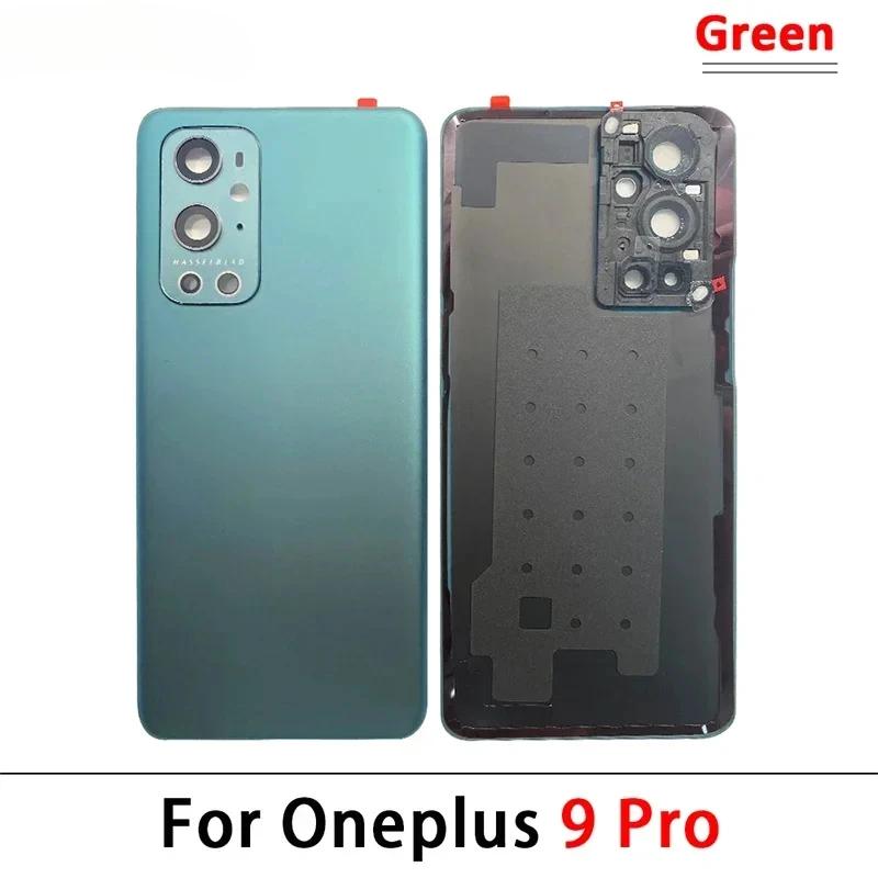 Glass Back Cover For Oneplus 9 9R 10 Pro Rear Panel  Replacement Rear Housing with Adhesive  With Camera Lens