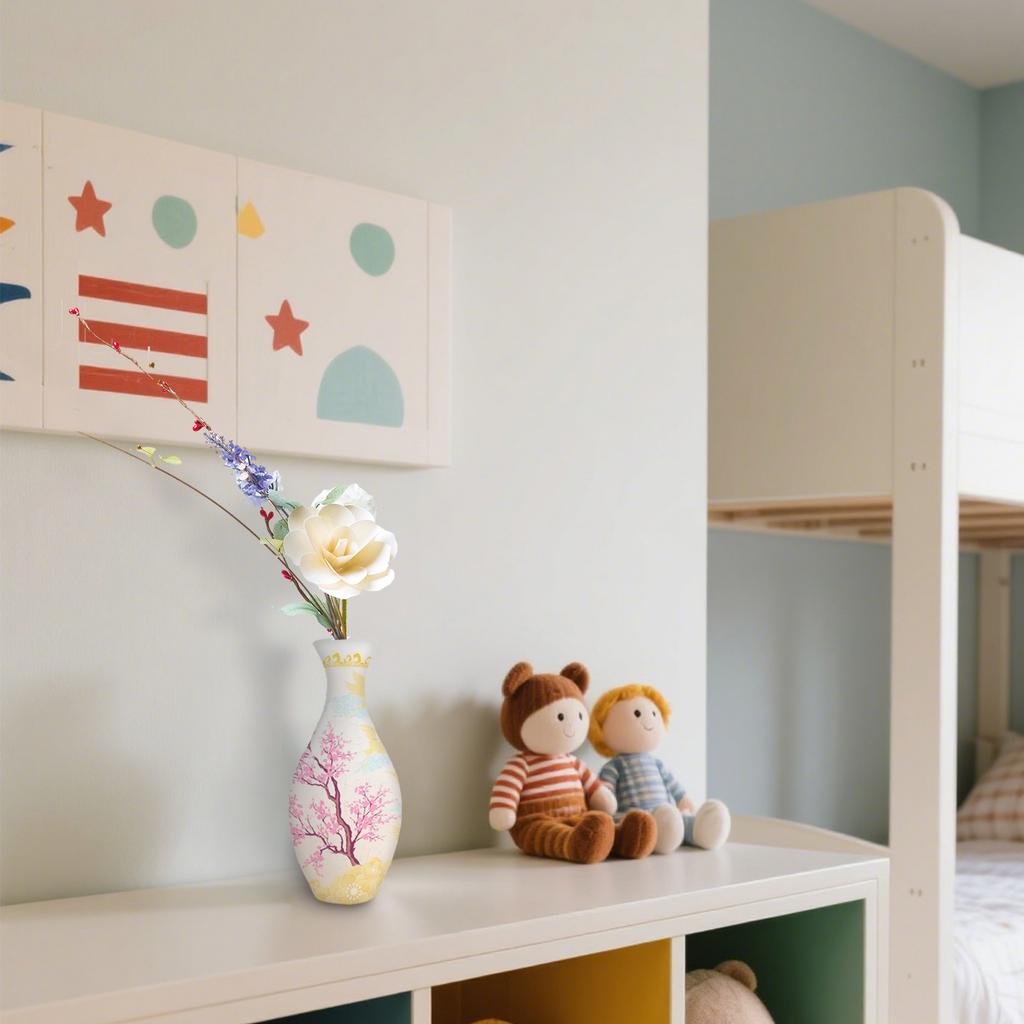 Unique Puzzle Vase Decorative Puzzle Flower Vase 160 Pieces of 3D Puzzles Urn for Adults Housewarming Home Decoration