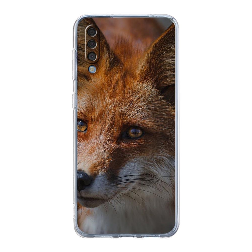 Cute Red Fox Gift Phone Case For Samsung Galaxy A52 A50 A70 A30 A40 A20E A10 A10S A20S A02S A04s A12 A22 A32 A72 5G Clear Cover
