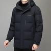 Men's 2024 Winter Dad's Mid-Length Thickened White Duck Down Jacket for Middle-Aged and Elderly