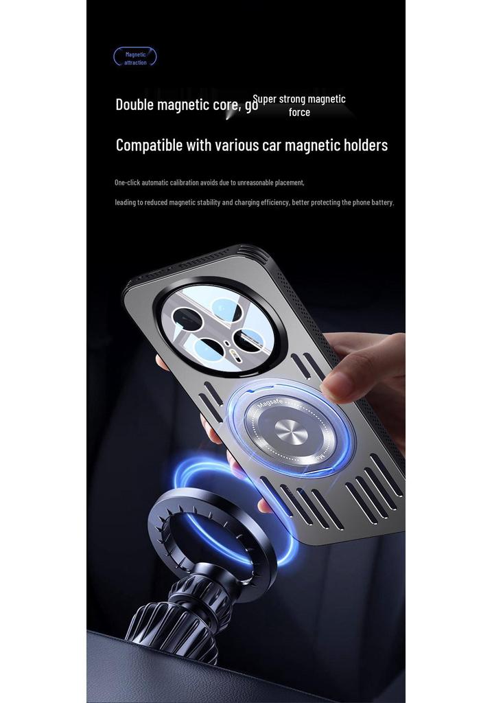Honor Magic 8 Ultra-Thin Magnetic Phone Case with Ice Aluminum Heat Dissipation - Suitable for Men and Women