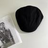 Retro Newsboy Hat Ladies Solid Color Versatile Simple Forward Hat Vintage Peaked Hat Men's Trend
