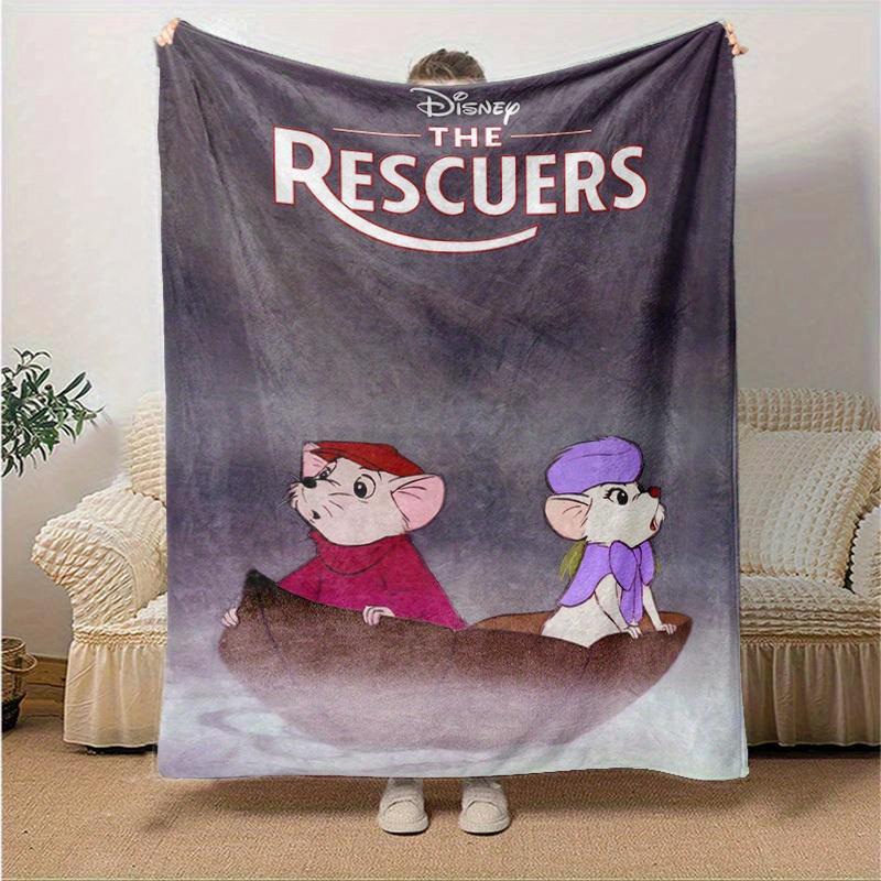 1pc, Disney The Rescuers Throw Blanket Soft & Cozy Blanket for Couch, Bed, Travel, Camping, Car