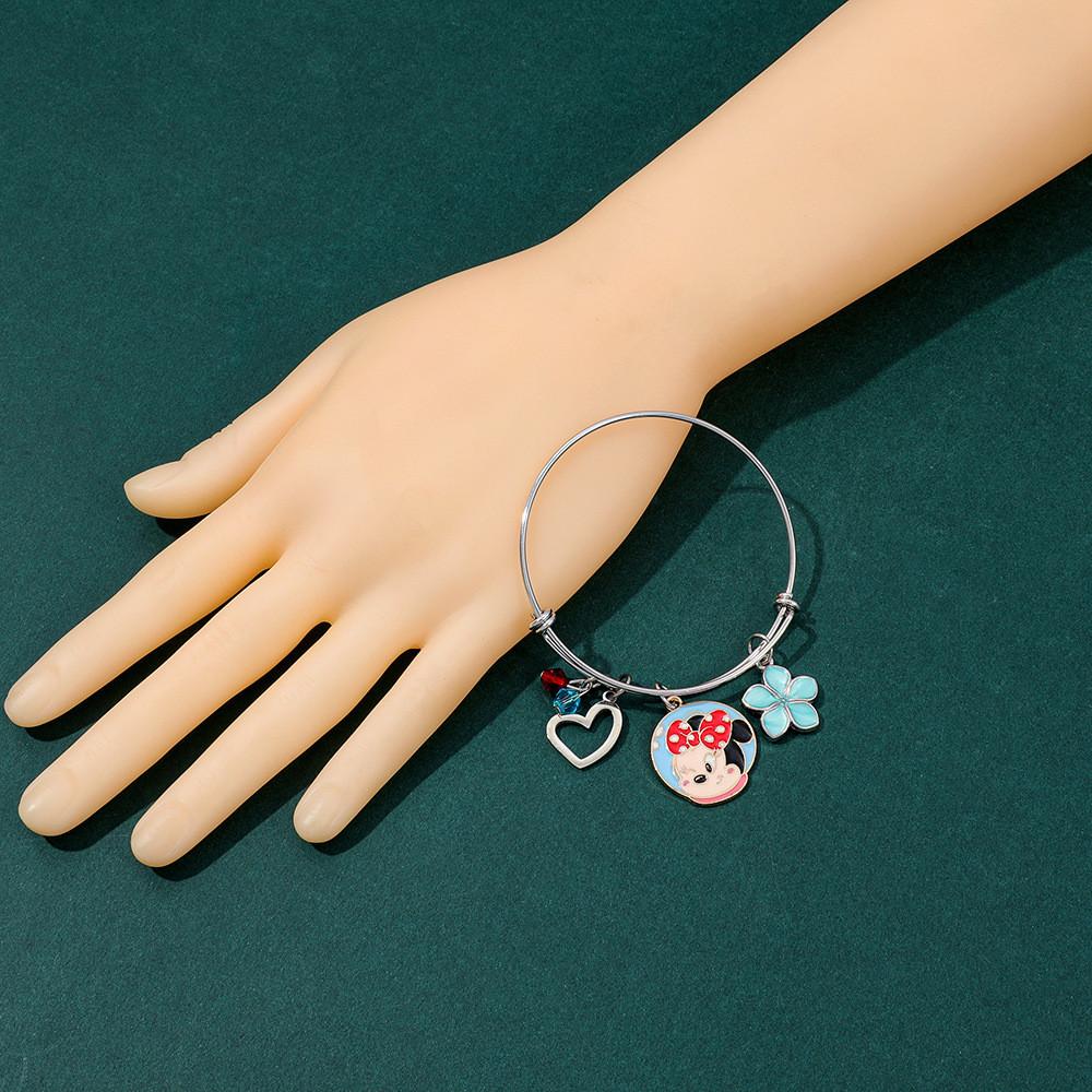 Mickey Mouse Cartoon Hand Chain Alloy Pendant Jewelry For Men Women Gift