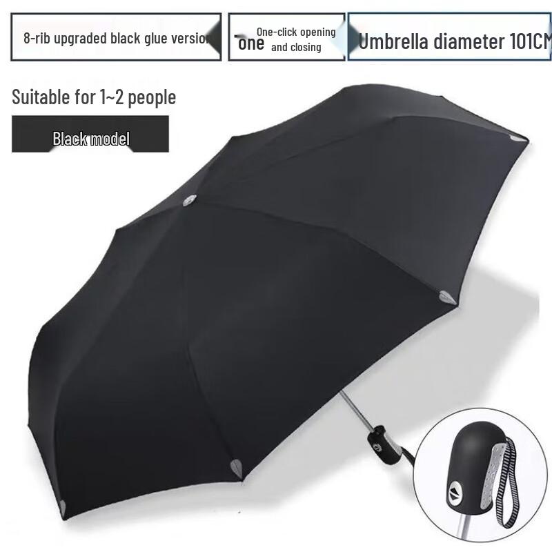 Paradise Umbrella 3331E Upgraded Blackout Sun/Rain Folding Umbrella
