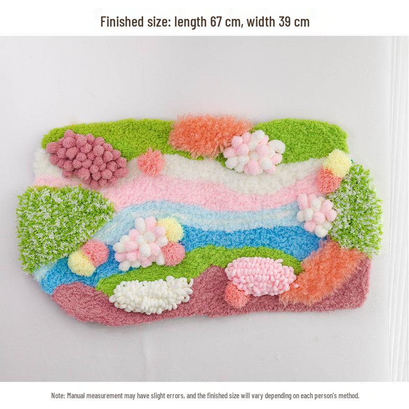 Moss Coaster Rug Kit: Beginner-Friendly Mori Style Doormat Gift Set