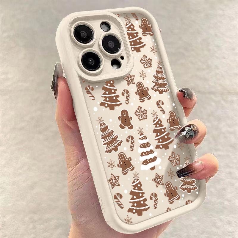 

Christmas Deer Printed Phone Case for iPhone 17 16 15 14 13 12 11 Pro Plus 17 Air Shockproof Cover For iPhone 11 Pro