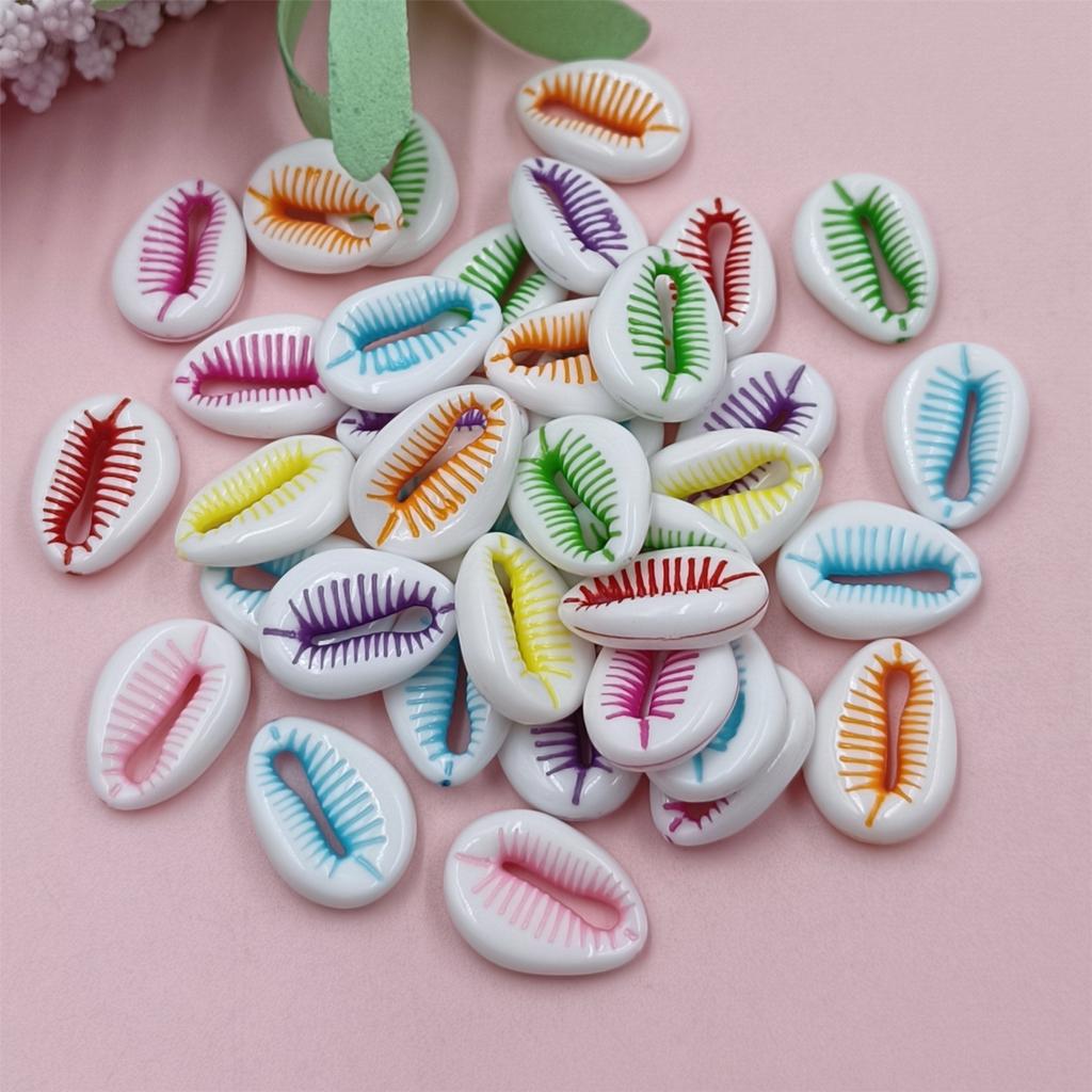 Creative Acrylic Necklace Handmade DIY Loose Beads Snowflakes 50Pcs Flower Gilrs Shell Gifts Jewelry Bracelet Women