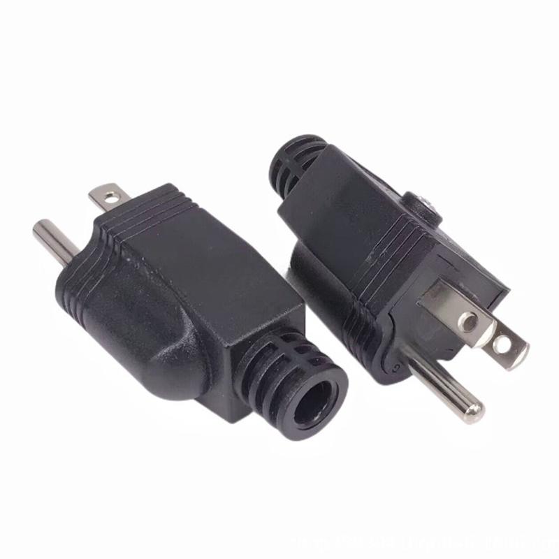

American Detachable Plug American 15A AC Electrical Power Male Plug Adaptor Adapter Wire Rewireable Extension Cord Connector чёрный