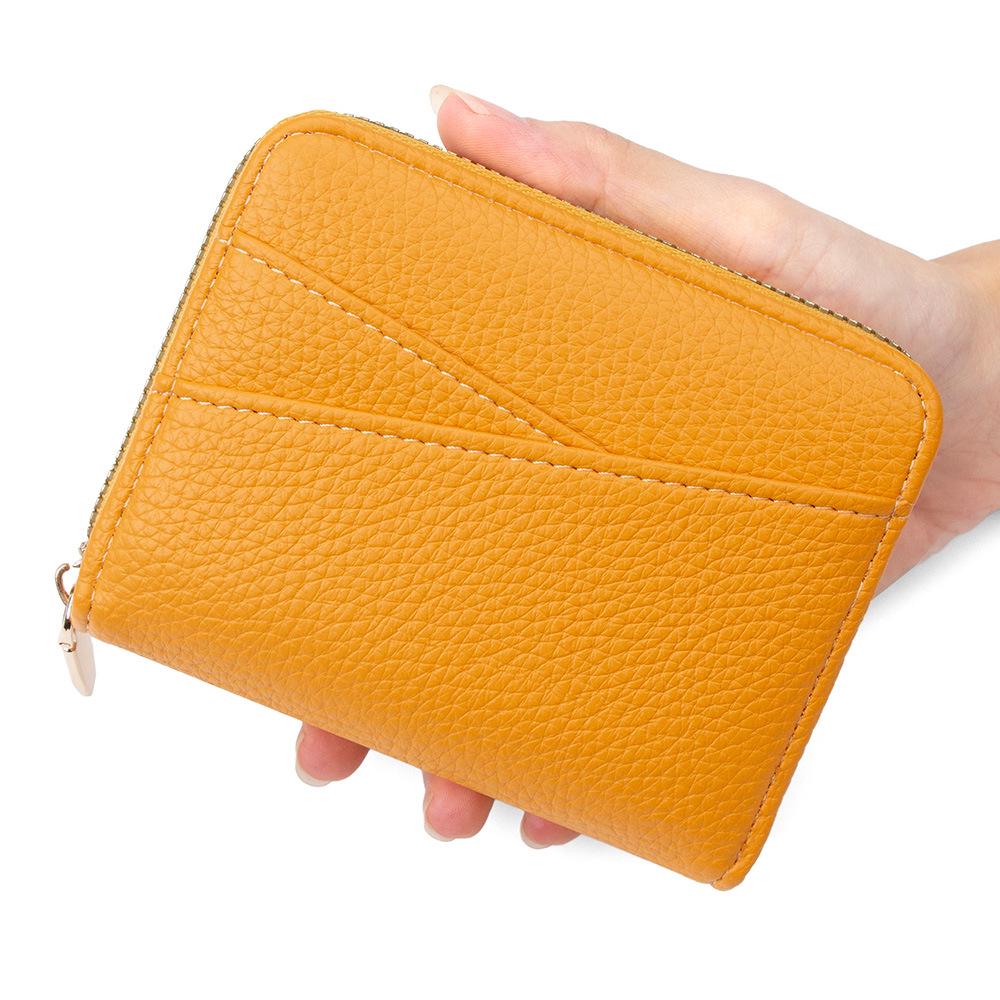 Japanese Accordion Card Holder with Wraparound Zipper - Large Capacity for Cards and Coins