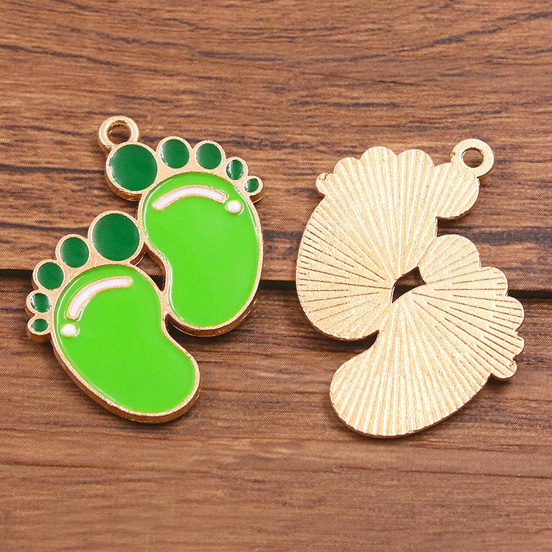10Pcs 26 * 31mm DIY Cute Sole Pendant Accessories
