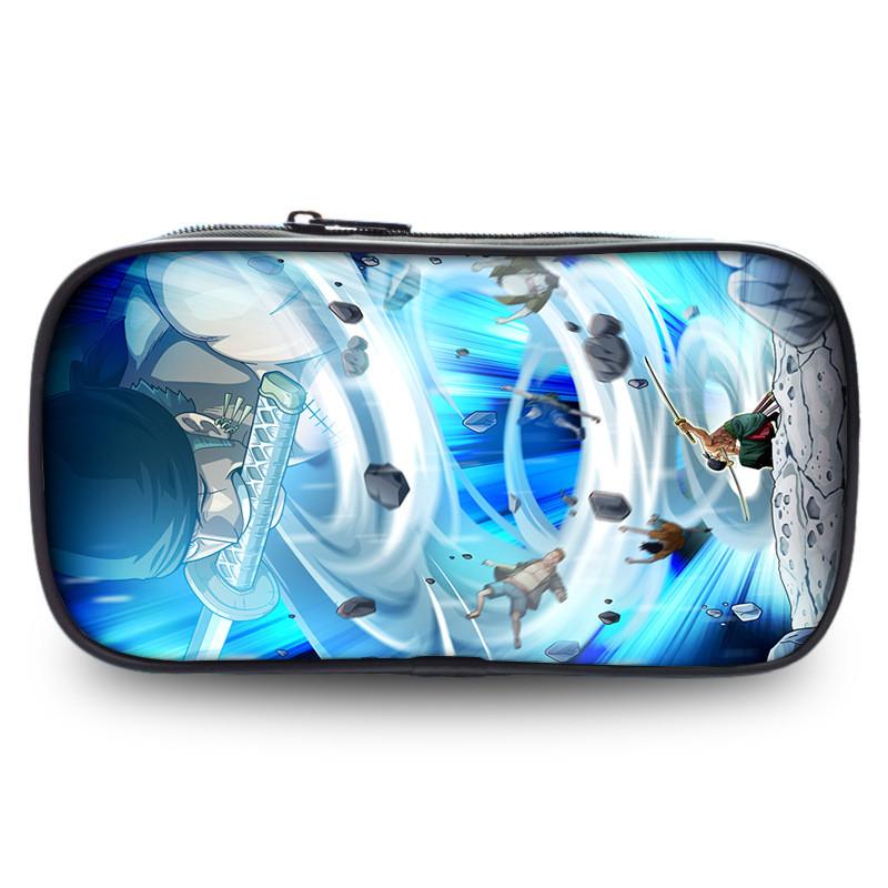 Stunning Polyester One Piece Pencil Case Featuring Zoro And Luffy For Students