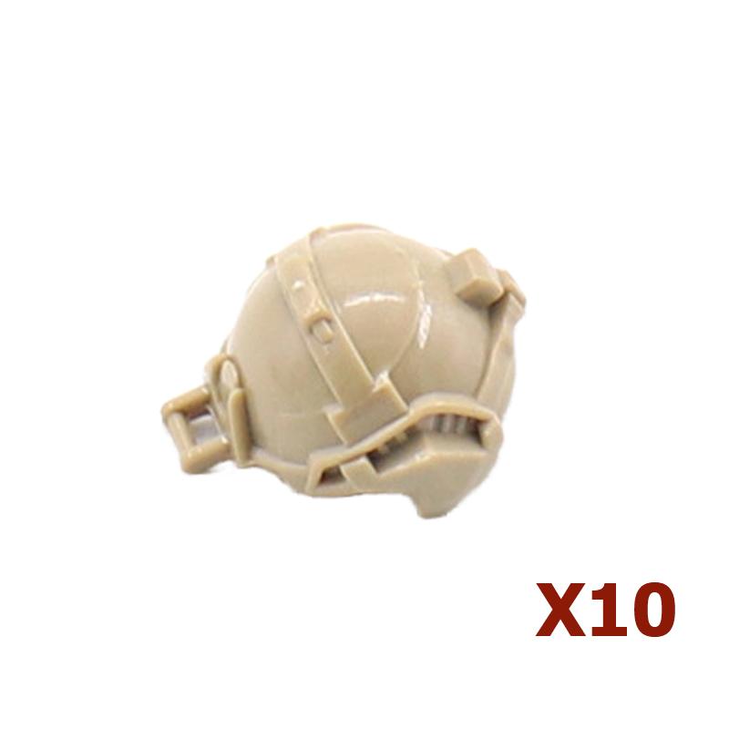 Military Soliders Figure Waffen Building Block German US Helmet Goggle Bazooka Anti Tank Rocket Launcher Flamethrower Brick Toys