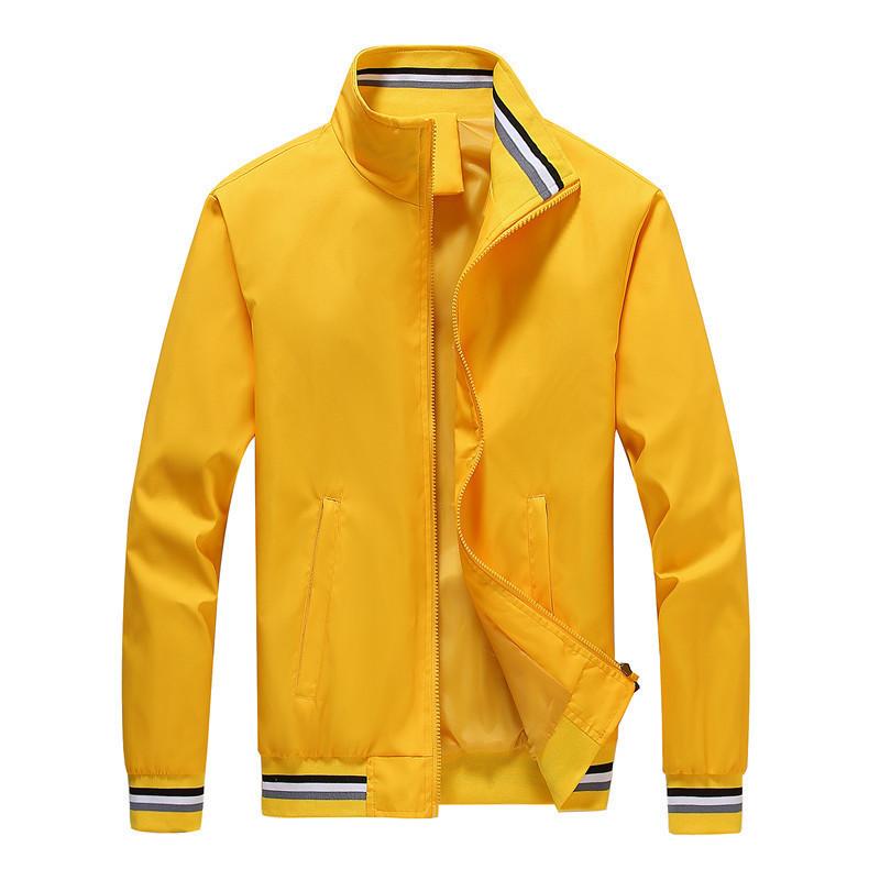 Chaqueta de hombre Otoño e Invierno Chaqueta deportiva informal con cuello alto Chaqueta de moda versátil con cremallera para hombre