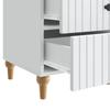 White Nightstand with Drawers 43 x 41 x 66.5 cm Engineered Wood