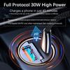 Mini 30W Car Charger USB Fast Charger QC 3.0 Quick Charge Type C PD Charging Adapter Cigarette Socket Lighter Mobile Phone Charger For Iphone