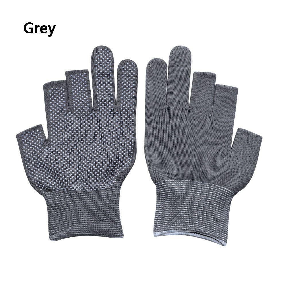 Cool Sunscreen Stretch Driving Mittens Anti-Slip Fishing Gloves Open/Half Fingers Sun Protection
