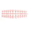 1 Set Unghie Artificiali French Tip Unghie Finte Staccabili Press On Unghie Mandorla Copertura Totale Unghie da Incollare per Donna