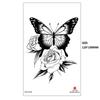 Black Butterfly Owl Sunflower Set Water Transfer Simulation Temporary Tattoo Sticker