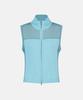 Sunlovetour W High Neck Full Zip Knit Vest Light Blue