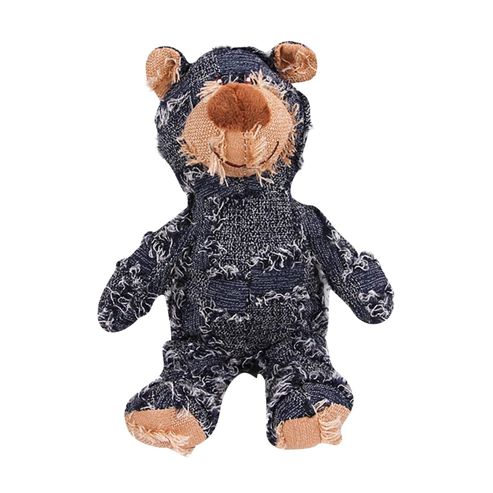 Indestructible Dog Toy Bear For Strong Chew, Plush Bear Toy Pet Toy, Indestructible Robust Bear, Extreme Bear Dog Toy For Small Large Race L синий