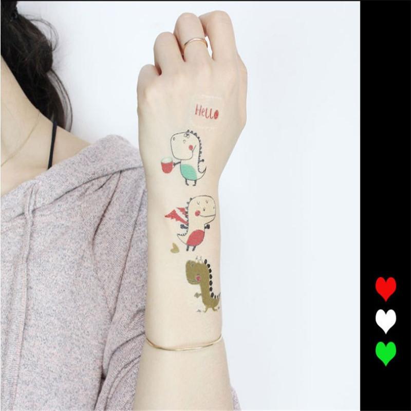 Luminous Tattoo Stickers Temporary Fake Tattoos Kid Glow Paste On Face Arm Leg for Children Body Art Mermaid Dinosaur Sticke