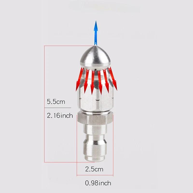 G1/4" Schnellanschlussdüse Kanalreinigung Hochdruckreinigerdüse Kanal- und Abwasserschlauchdüse Waschzubehör 5.000