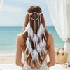 Ikonisches Traumfänger-Netz Boho Quasten-Kopfschmuck Stammes-Feder Haarverlängerungen Freigeistige Mädchen