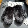 Winter Women Real Rabbit Fur Gloves Natural Thick Style Rabbit Fur Mittens Outdoor Girls Keep Warm Hand Knitted Fur Glove