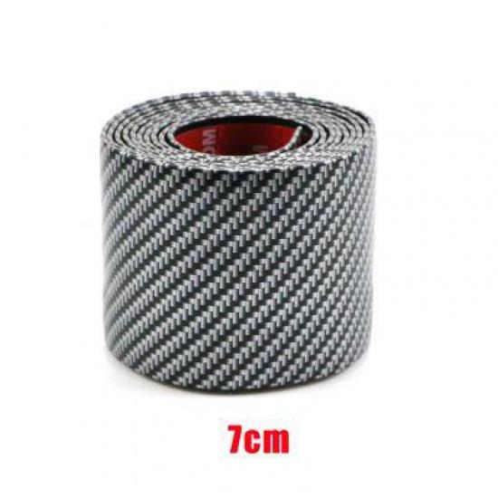 VÂNZARE Fibră de carbon Bandă de turnare din cauciuc Moale Negru Trim Bandă pentru bara de protecție DIY Protector pentru prag Protecție pentru margini Autocolante pentru mașină
