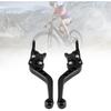 CHICIRIS Motorcycle Levers, 1 Pair CNC Aluminum Alloy Motorcycle Scooter Modification Double Disc Brake Lever (Black)