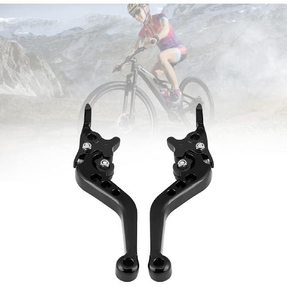 CHICIRIS Motorcycle Levers, 1 Pair CNC Aluminum Alloy Motorcycle Scooter Modification Double Disc Brake Lever (Black)