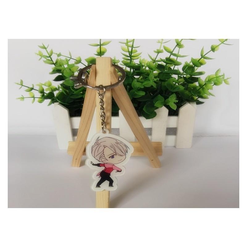 Popular Anime Yuri!! Victor Katsuki Yuri Plisetsky Acrylic Keychain Keyring Gift 100% Brand New High Quality 5cm Ice Skating Theme