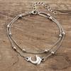 Retro Dolphin Multi-Layer Pendant Chain Anklet Women Barefoot Beach Accessory