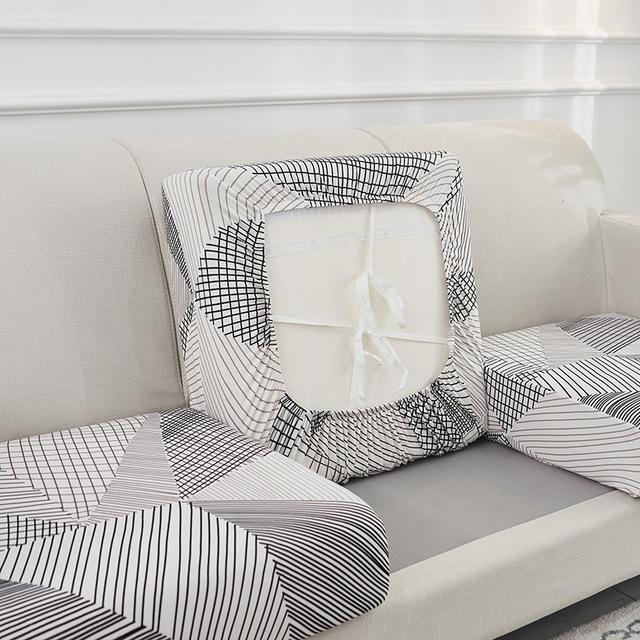 Geometric Printed Sofa Cushion Cover Stretch Sofa Seat Cover For Pets Kids Living Room Furniture Protector Washable Couch Case