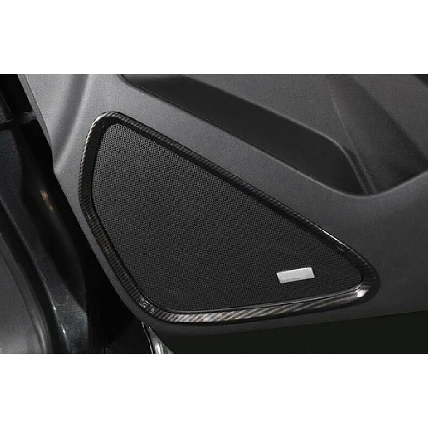 For Chevrolet Equinox 2018-22 Black Wood Grain Inner Door Speaker Frame Cover 4X