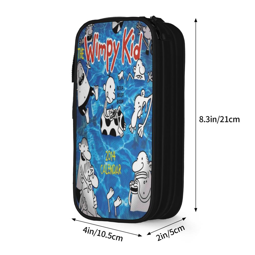 Large Pencil Pouch Diary Of A Wimpy Merch Double Layer Pencil Case Stationery Girl Makeup Bags Amazing Gift