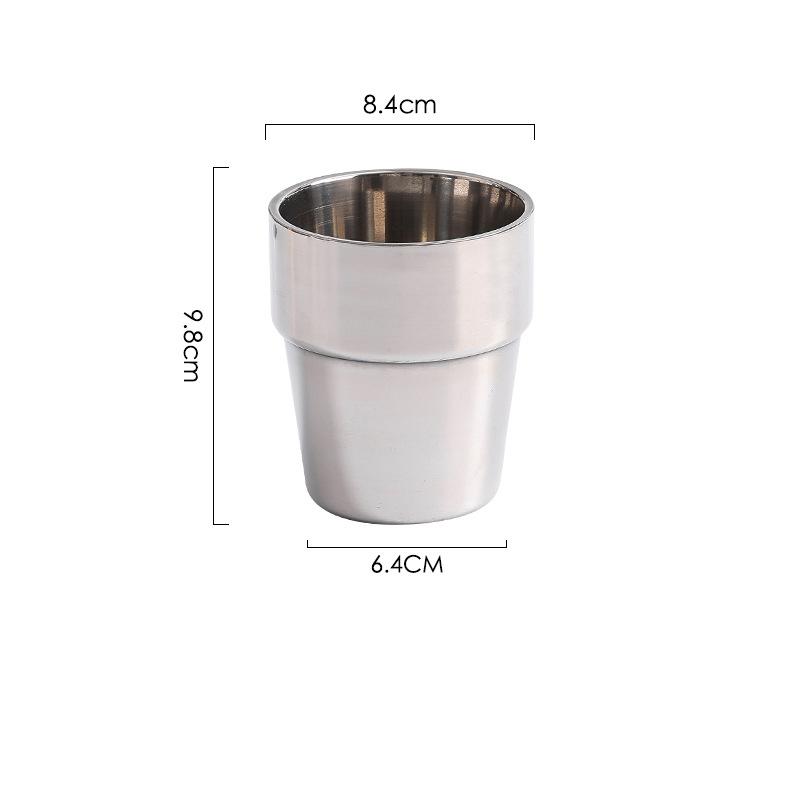 Jarra de cerveza de acero inoxidable de doble pared para té, bebida fría de metal, taza de café, utensilios de cocina, bar, 175/260/300 ml