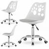 Silla giratoria Reno - Blanca y gris