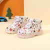 Autumn Baby Boots For Girls Leather Flower Ankle Boots Rubber Sole Zip Side  Toddler Kids Boots 15-25