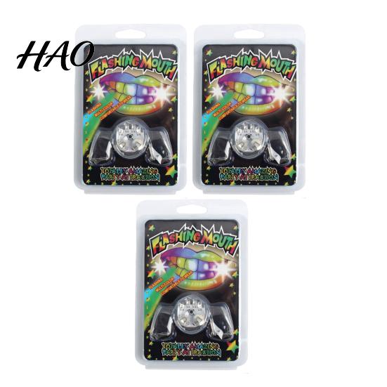 Flashing Mouth Piece for Cosplay Halloween LED Light-up Braces, Multi-color Mouthpiece, Trick-or-treat Fun Electronic Glowing Teeth Decoration