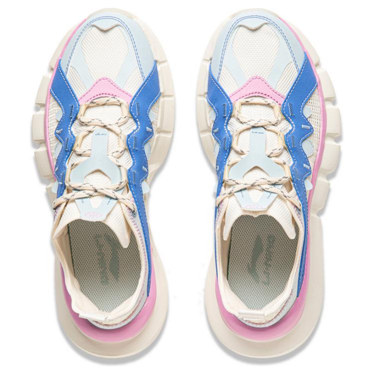 Li Ning Wu Dao 2.3 Comfortable Breathable Shock Absorbing Durable Low Top Lifestyle Casual Shoes Women sneaker Blue White Pink ABCU022-2