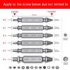 6PCS Screw Extractor Set for Damaged and Broken Bolt Removal High Hardness HSS Drill Bits with Double Headed Design