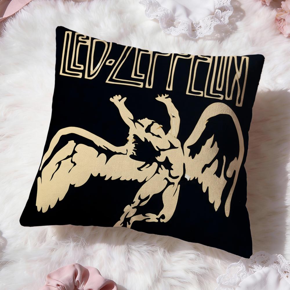 Band L-Led Z-Zeppelin Cushion Cover Premium Comfort Reversible Pillow Cove -Two In One Design For Any Room & Car Interior