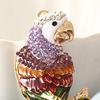 Keychain Pendant Colorful Rhinestone Macaw Parrot Charm Key Chain with Lobster Clasp Keys Backpacks Bag Accessories